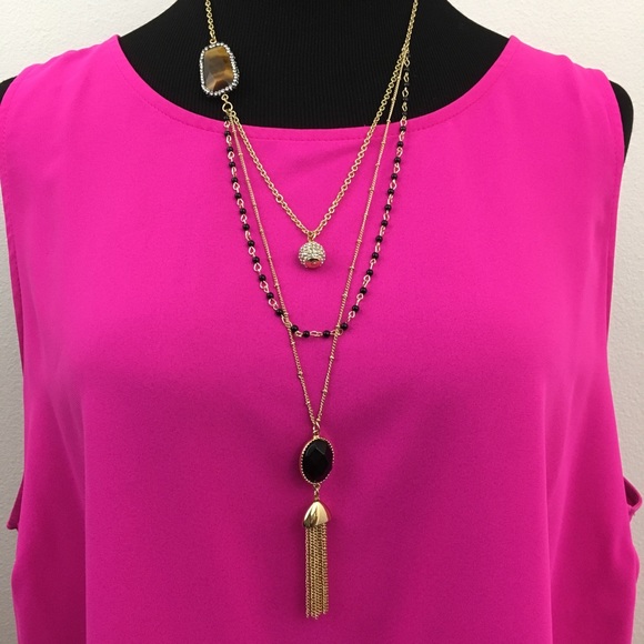 Tigers Eye Stone Three Strand Necklace - Picture 2 of 6